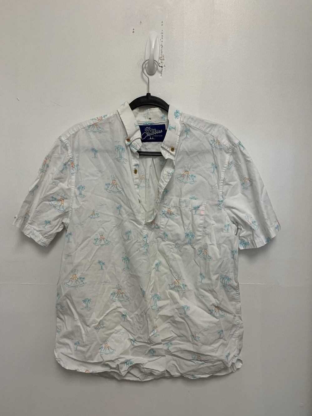 Chubbies Palm Tree Printed Shirt Size Large